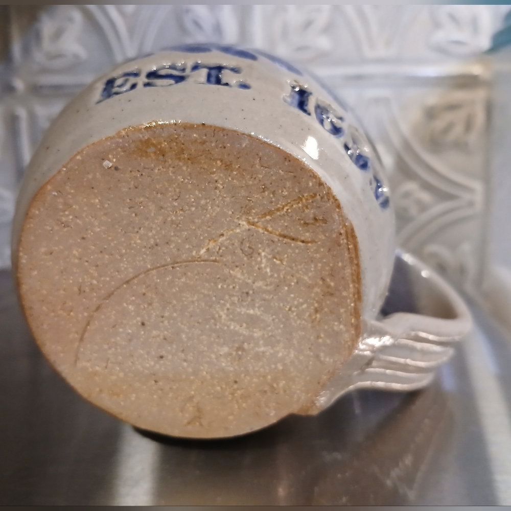 Westerwald Pottery Stoneware Cobalt Mug-Milford CT Est 1639 - Picture 3 of 4